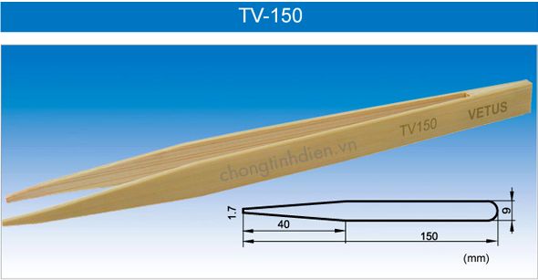 Nhíp tre VETUS TV150 là loại nhíp đầu phẳng
