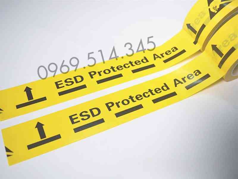 Băng dính dán nền ESD giúp người lao động ghi nhớ khu vực  đảm bảo sự an toàn 