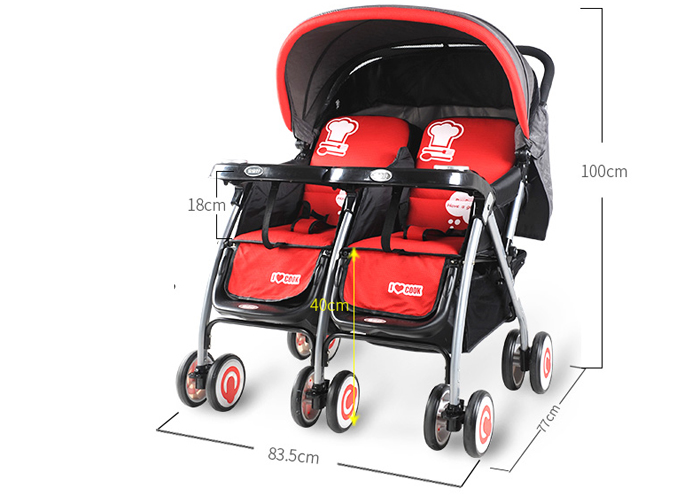 Kích thước mở của xe đẩy Baobaohao 703A, 703B