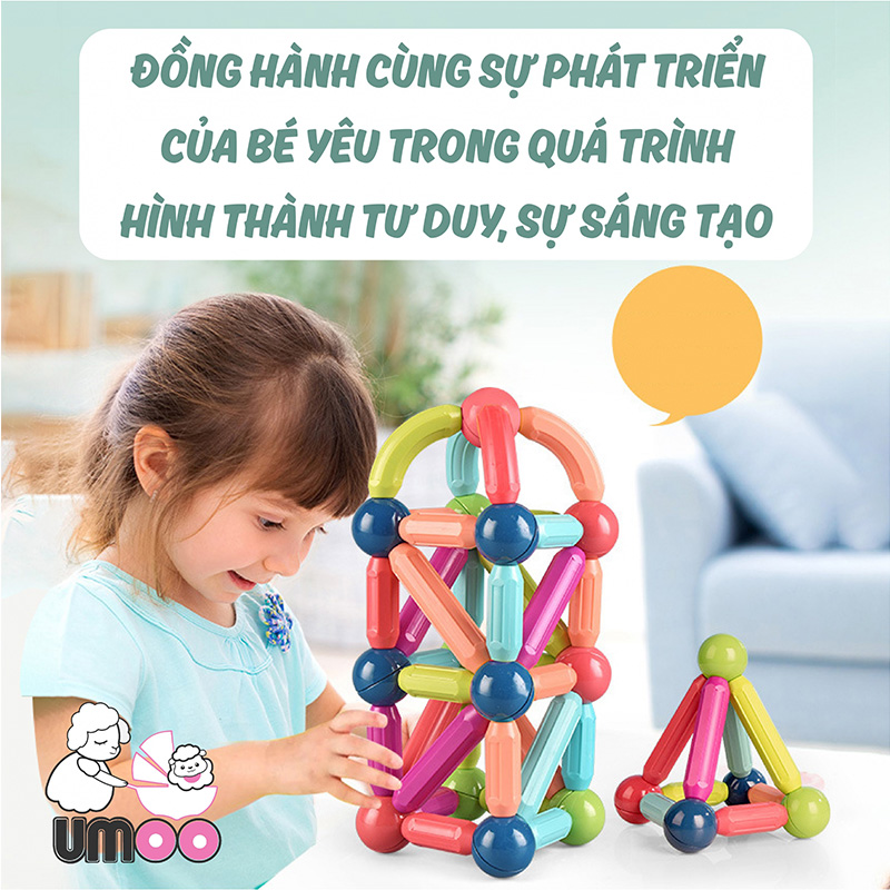 Bộ xếp hình nam châm từ tính Umoo UM-1085