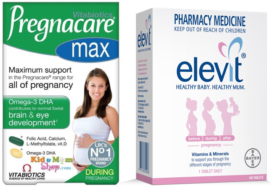 Elevit bà bầu và pregnacare
