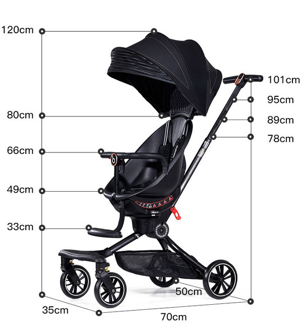 Kích thước chi tiết xe đẩy du lịch baobaohao V8 mới nhất