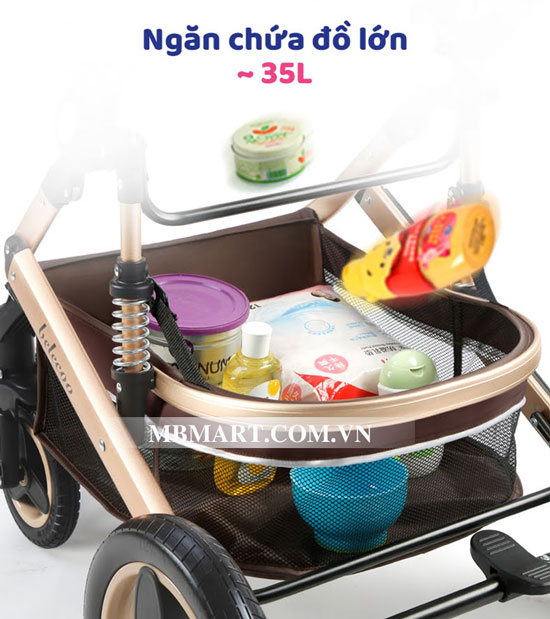 Xe đẩy Belecoo 2 chiều kèm nôi xách tay PM-0292