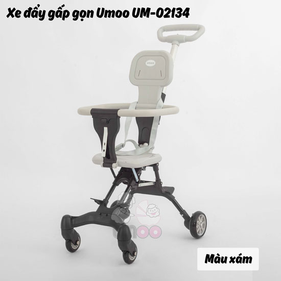 Xe đẩy du lịch gấp gọn UM-02134 màu xám