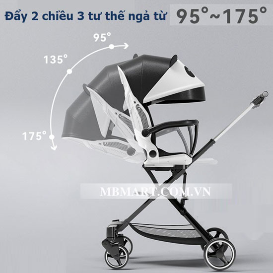 Xe đẩy gấp gọn Vovo Playkids X6-3 (2 chiều 3 tư thế)