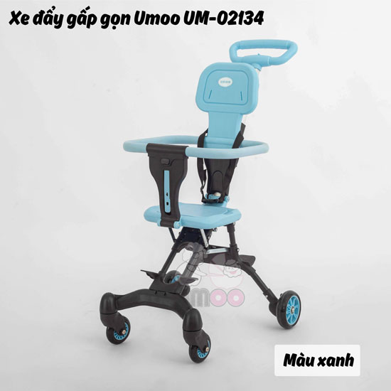 Xe đẩy du lịch gấp gọn UM-02134 màu xanh