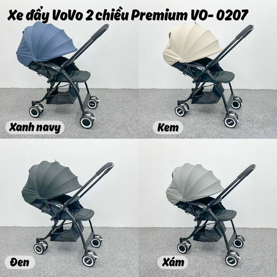 Xe đẩy 2 chiều VoVo premium 0207 nhiều màu
