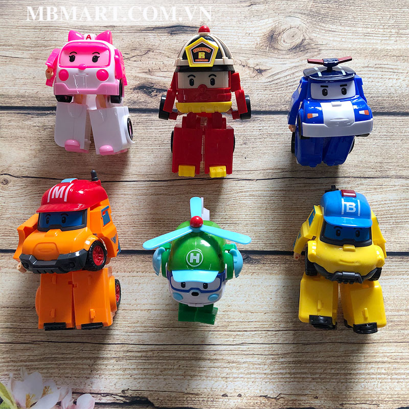 Đồ chơi robot biến hình Poli Ronocar (6 con)