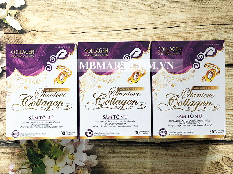 Sâm tố nữ Collagen Skinlove Hải Châu (Hộp 30 viên)