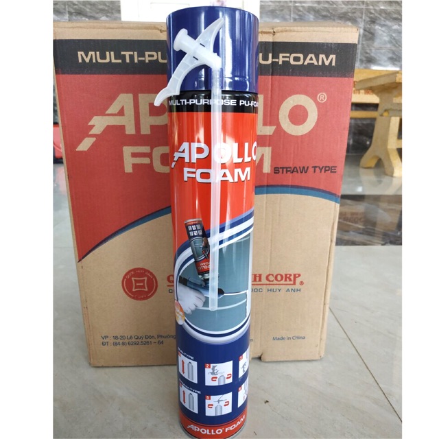 keo bọt nở chống thấm apollo foam