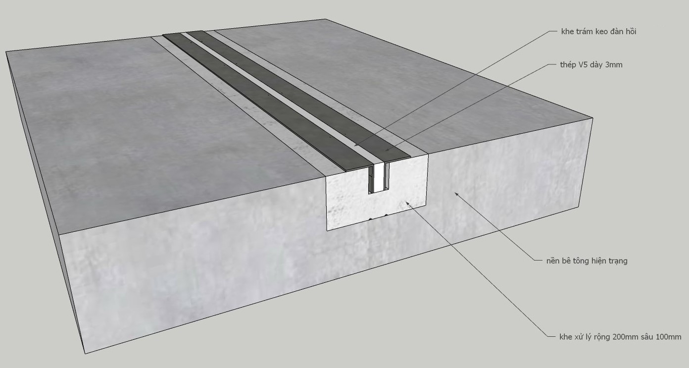 Hướng dẫn sử keo dẫn trám khe co giãn bê tông