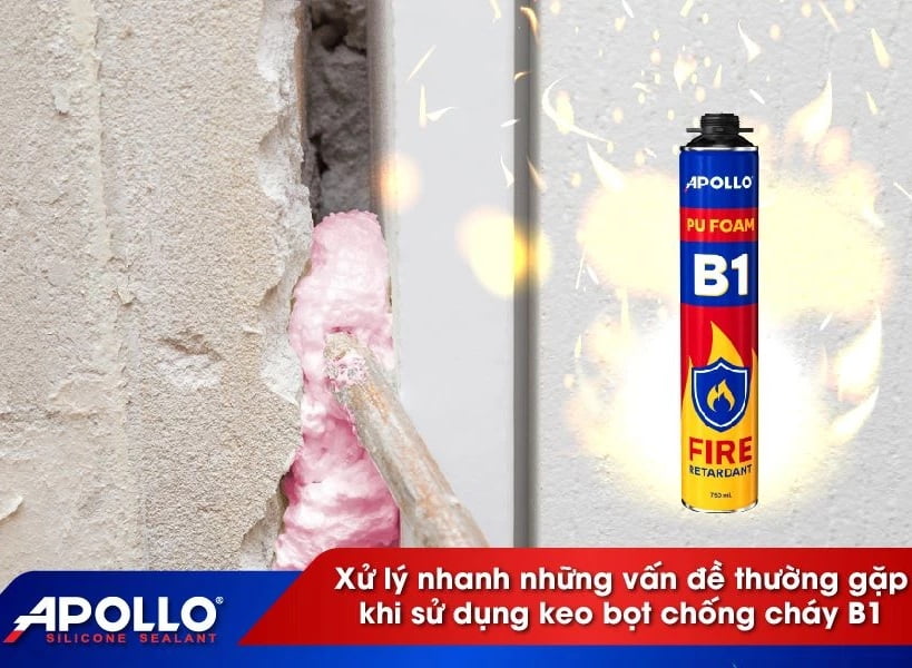 Keo Apollo foam B1 lắp cửa chống cháy