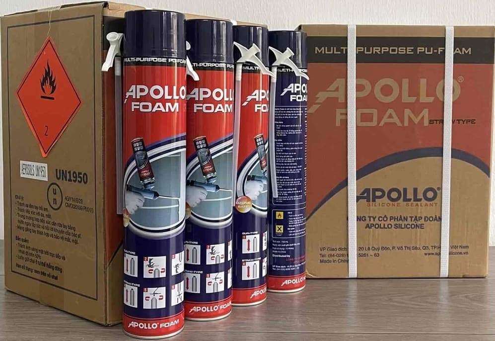 Keo Apollo foam số lượng lớn cho nhà thầu