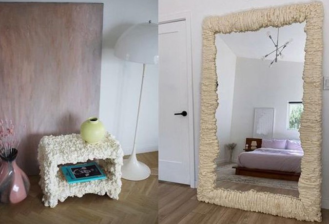 Trang trí viền gương bằng keo bọt nở chống cháy