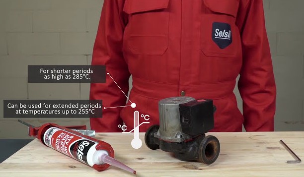 Keo chịu nhiệt độ cao Selsil RTV dán mô tơ