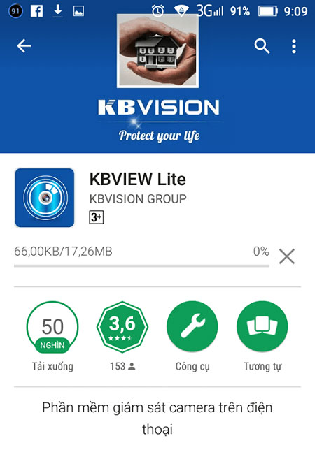 Phần mềm trên điện thoại KBView Lite