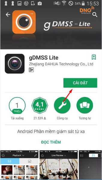 Phần mềm camera trên điện thoại GDMSS của Dahua