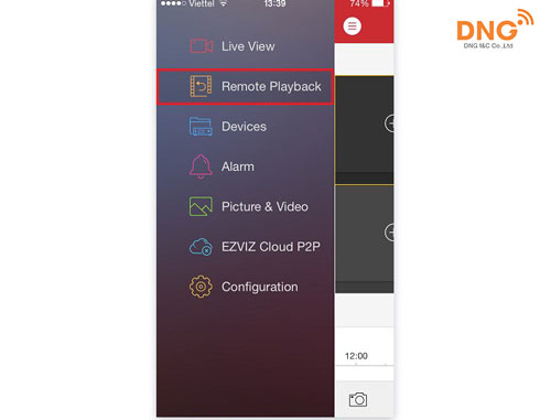 Phần để xem lại camera trên iVMS-4500