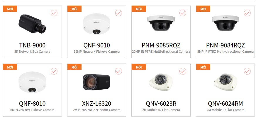 Một số sản phẩm mới của Hanwha Techwin