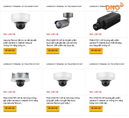 Một số camera an ninh nhận diện khuôn mặt Wisenet