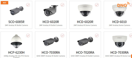 Một số camera hồng ngoại nhìn xa dạng analog Wisenet