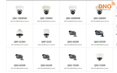 Một số sản phẩm thuộc dòng Camera Samsung Wisenet Q