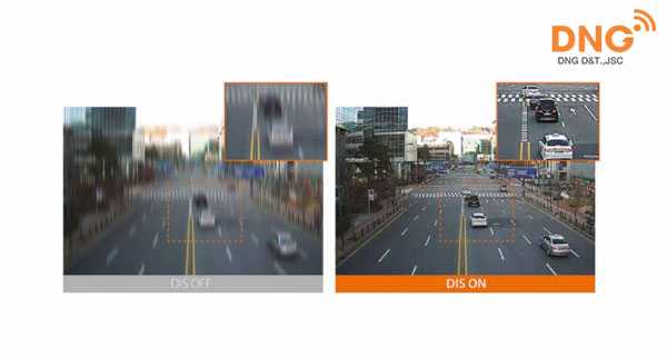 camera áp dụng Wisenet7 sẽ tích hợp cảm biến chống rung gyro