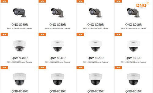 Một số sản phẩm camera IP Wisenet