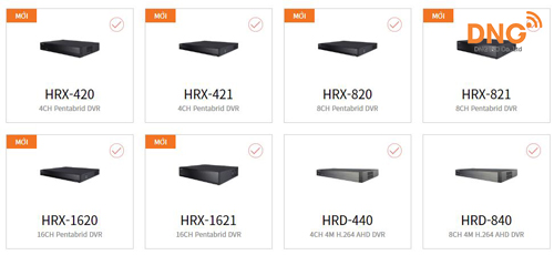 Hình ảnh một số Đầu ghi hình Pentabrid Wisenet Hanwha Techwin mới