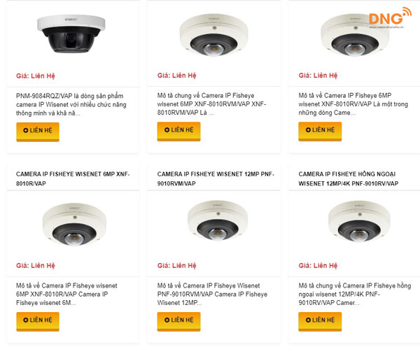 DNG phân phối Camera Fisheye Wisenet7 XNF-9010RV