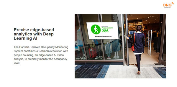 Giải pháp giám sát việc làm Hanwha Techwin sử dụng camera AI Wisenet