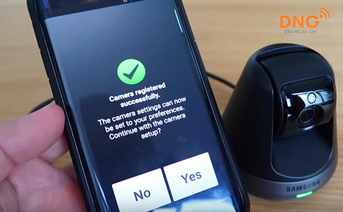 Màn hình cài  Camera Samsung Wifi SNH-V6410PN thành công