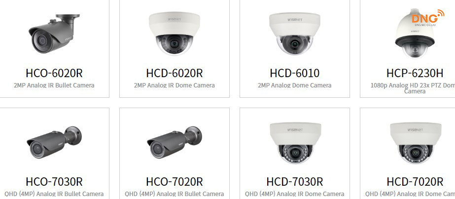 Camera AHD Wisenet mang lại những hiệu quả quan sát cao