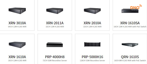 Một số sản phẩm đầu ghi camera Samsung