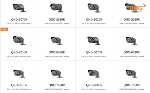 Một số sản phẩm thuộc Q series của camera IP bullet Wisenet