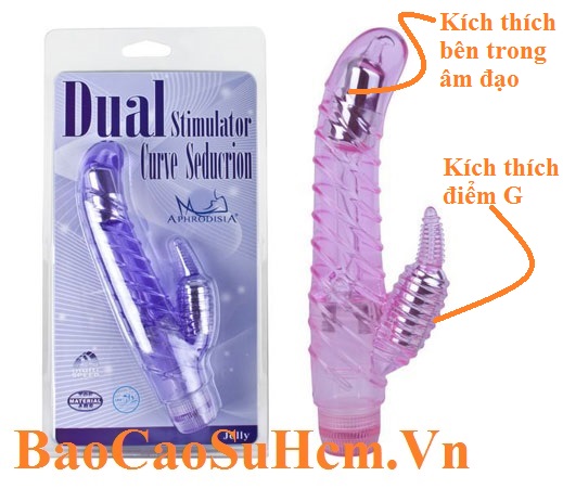 Dương vật giả Dual lượn sóng kích thích 2 vị trí cùng lúc