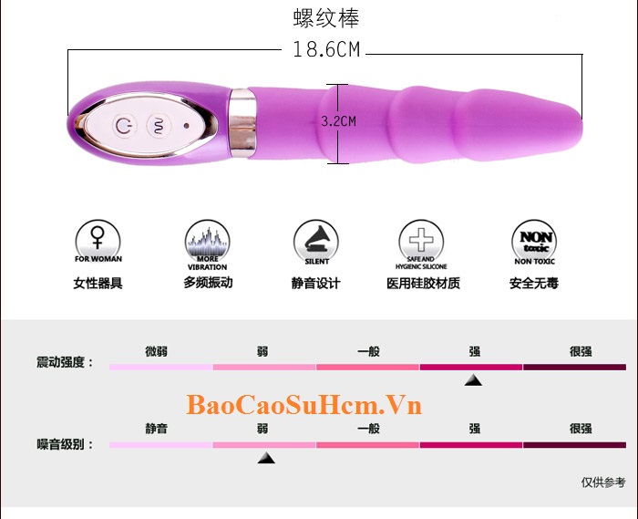 Kích thước dương vật giả Howells que rung siêu mềm