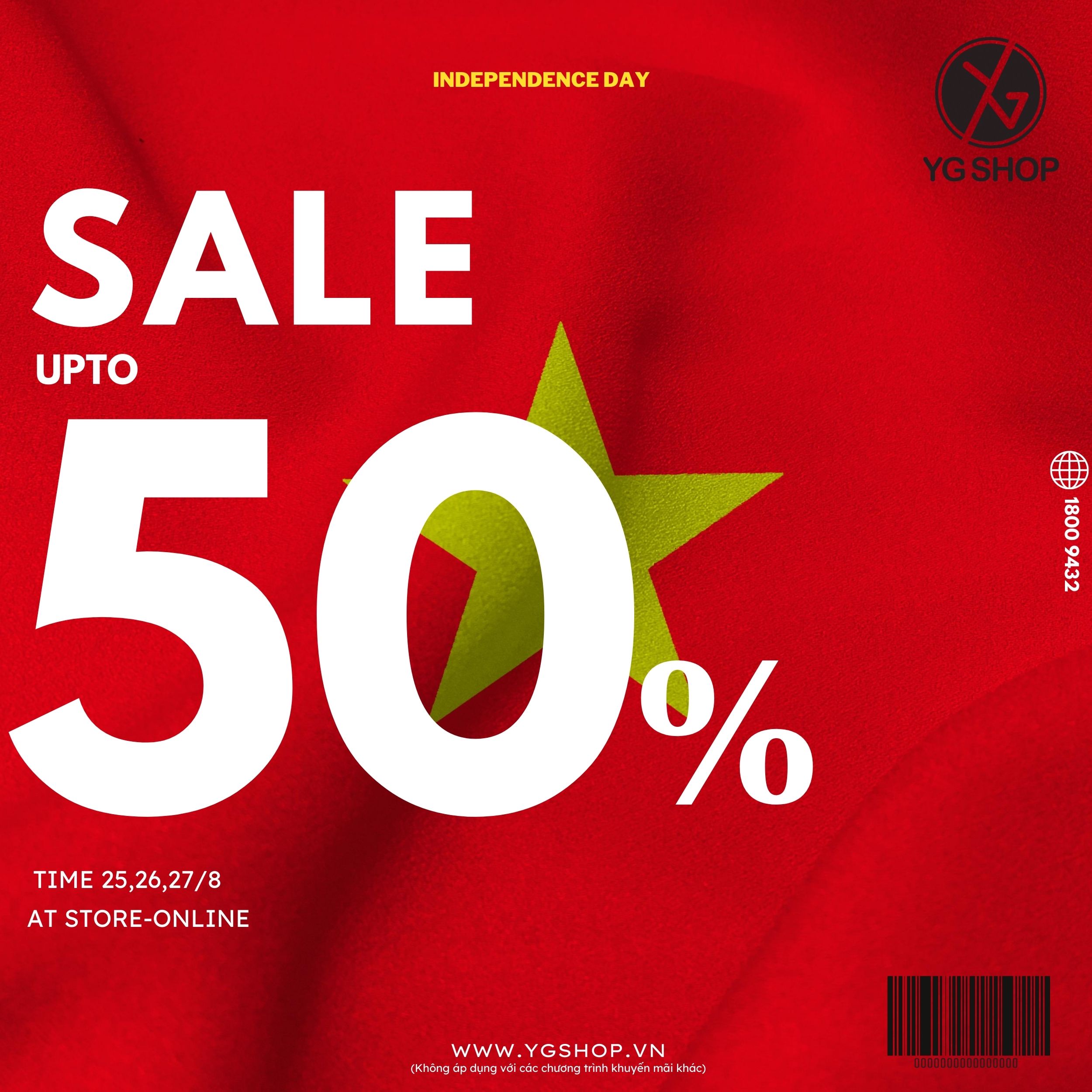 Quốc Khánh 2/9 - Sale Upto 50% Quốc Khánh 2/9 - Sale Upto 50%
