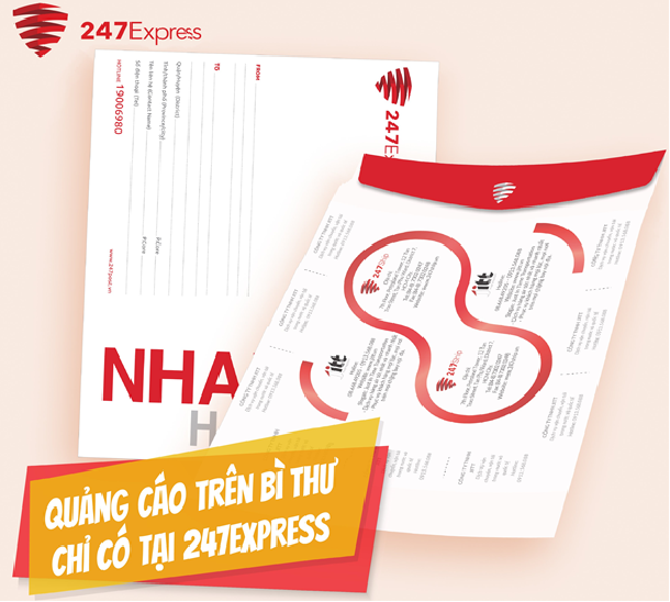 Mẫu in phong bì thư công ty 247 Express