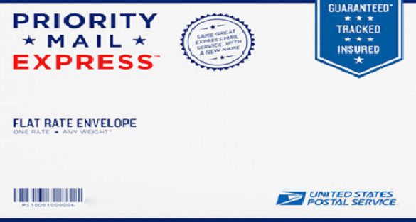Mẫu in phong bì thư dịch vụ chuyển phát nhanh Priority Mail Express