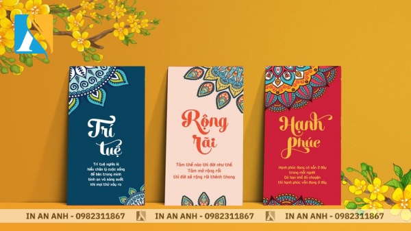 Mẫu bao lì xì in thông điệp ý nghĩa