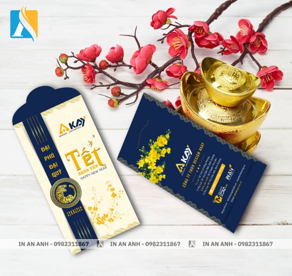 Mẫu bao lì xì theo màu sắc của doanh nghiệp