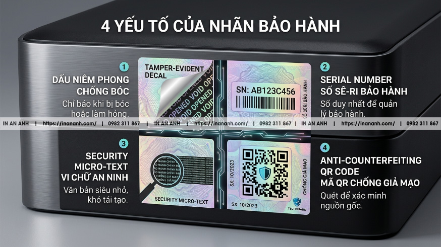 Bốn Yếu Tố In Ấn Bắt Buộc Trong Hệ Thống Tem Bảo Hành Chuyên Nghiệp