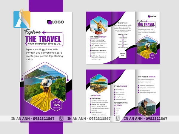 Gam màu tươi sáng giúp brochure tạo ấn tượng với khách hàng