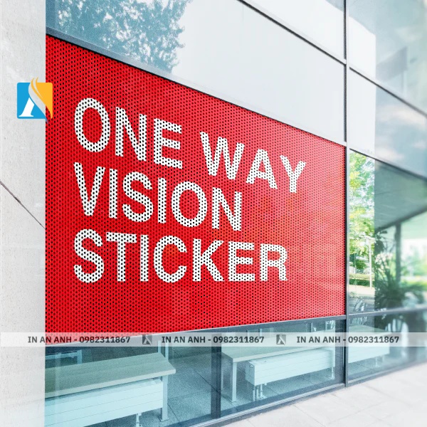 Decal lưới dán kính mặt tiền cửa hàng