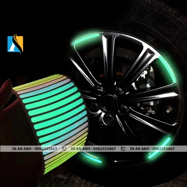 Decal phản quang dán vành xe lạ mắt