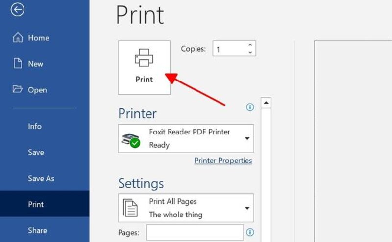 Máy in có thể in trực tiếp với máy tính