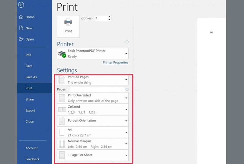 Chức năng cơ bản trên máy in
