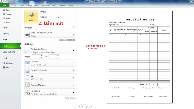 Cách in tài liệu nhanh
