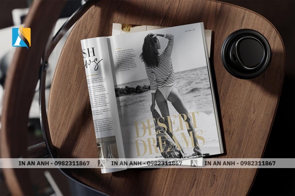 Tạp chí cán bóng sang trọng với hình ảnh sắc nét